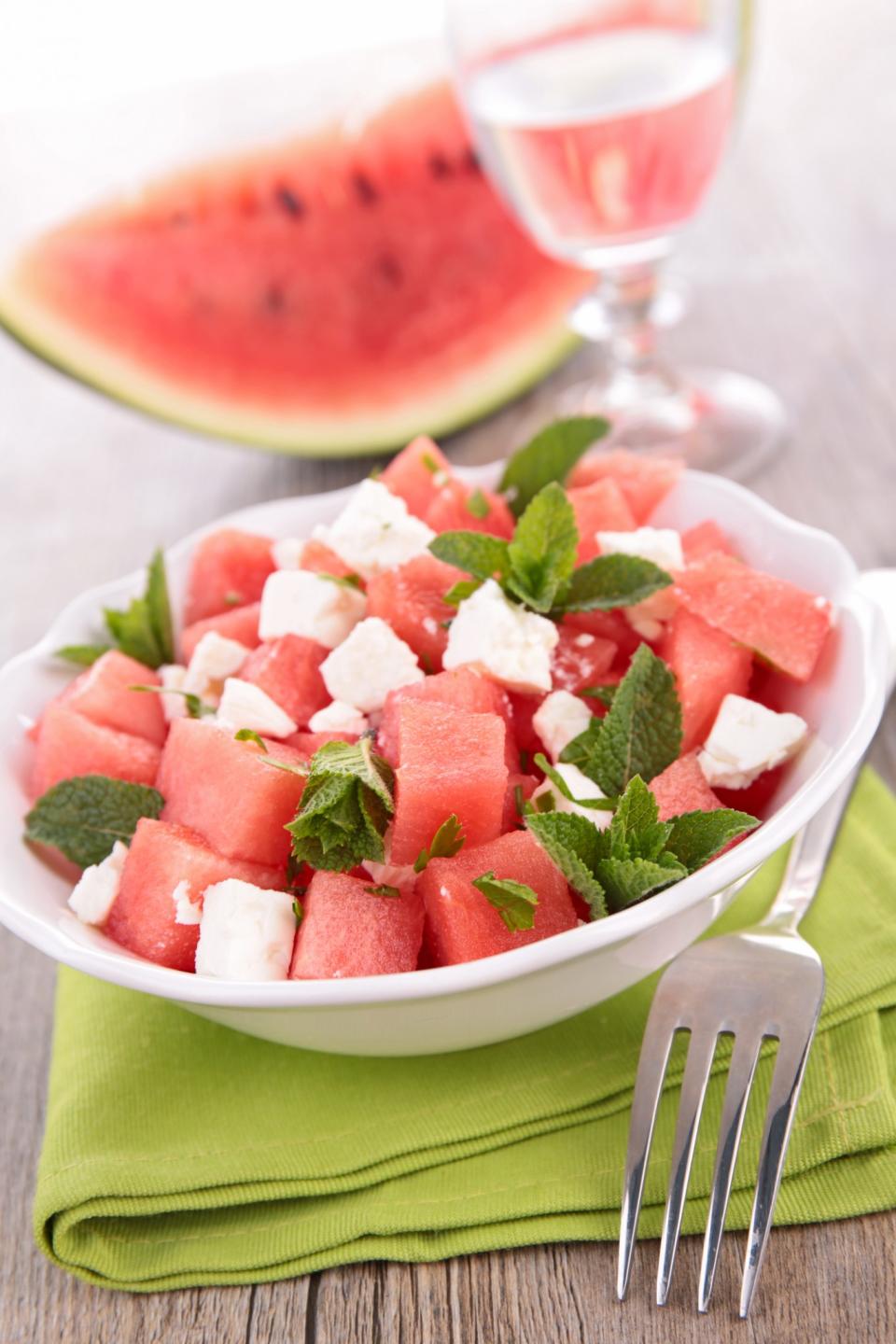 Feta und Wassermelone