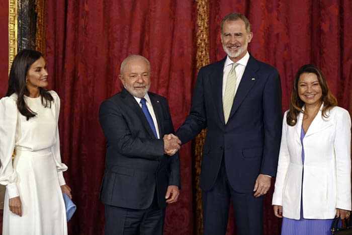 Los reyes junto al presidente de Brasil y su mujer 