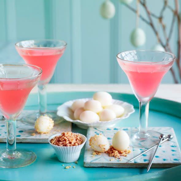 <p>A martini with a twist for a sunny day – just add rhubarb syrup.<br><br><strong>Recipe: <a href="https://www.goodhousekeeping.com/uk/food/recipes/rhubarb-martinis" rel="nofollow noopener" target="_blank" data-ylk="slk:Rhubarb martini;elm:context_link;itc:0;sec:content-canvas" class="link ">Rhubarb martini</a></strong><br></p>