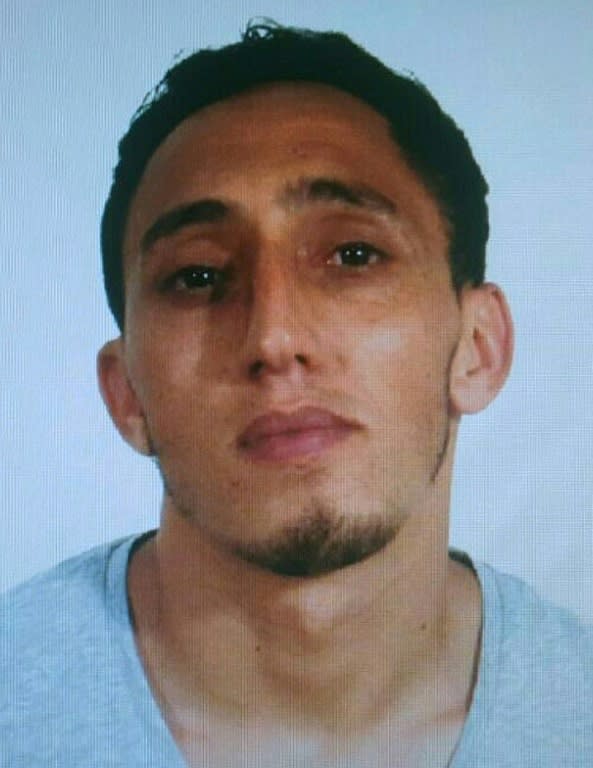 A handout picture provided by Spanish police on August 17, 2017 shows Moroccan Driss Oukabir, arrested on suspicion of involvement in the terror attack in Barcelona