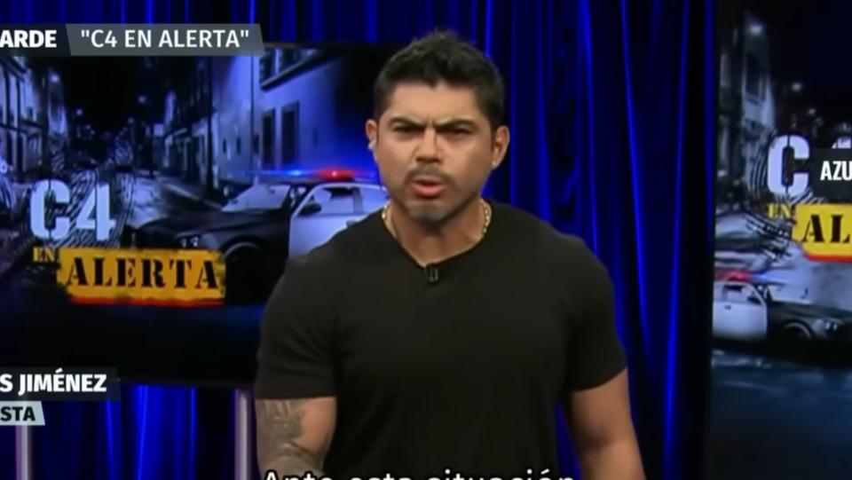 Carlos Jiménez, periodista amenazado de muerte.  (Captura de Youtube/MILENIO)