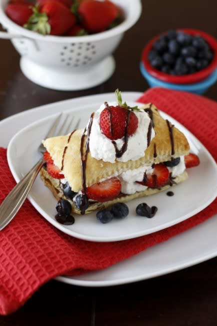 Red, White and Blue Nutella Napoleons