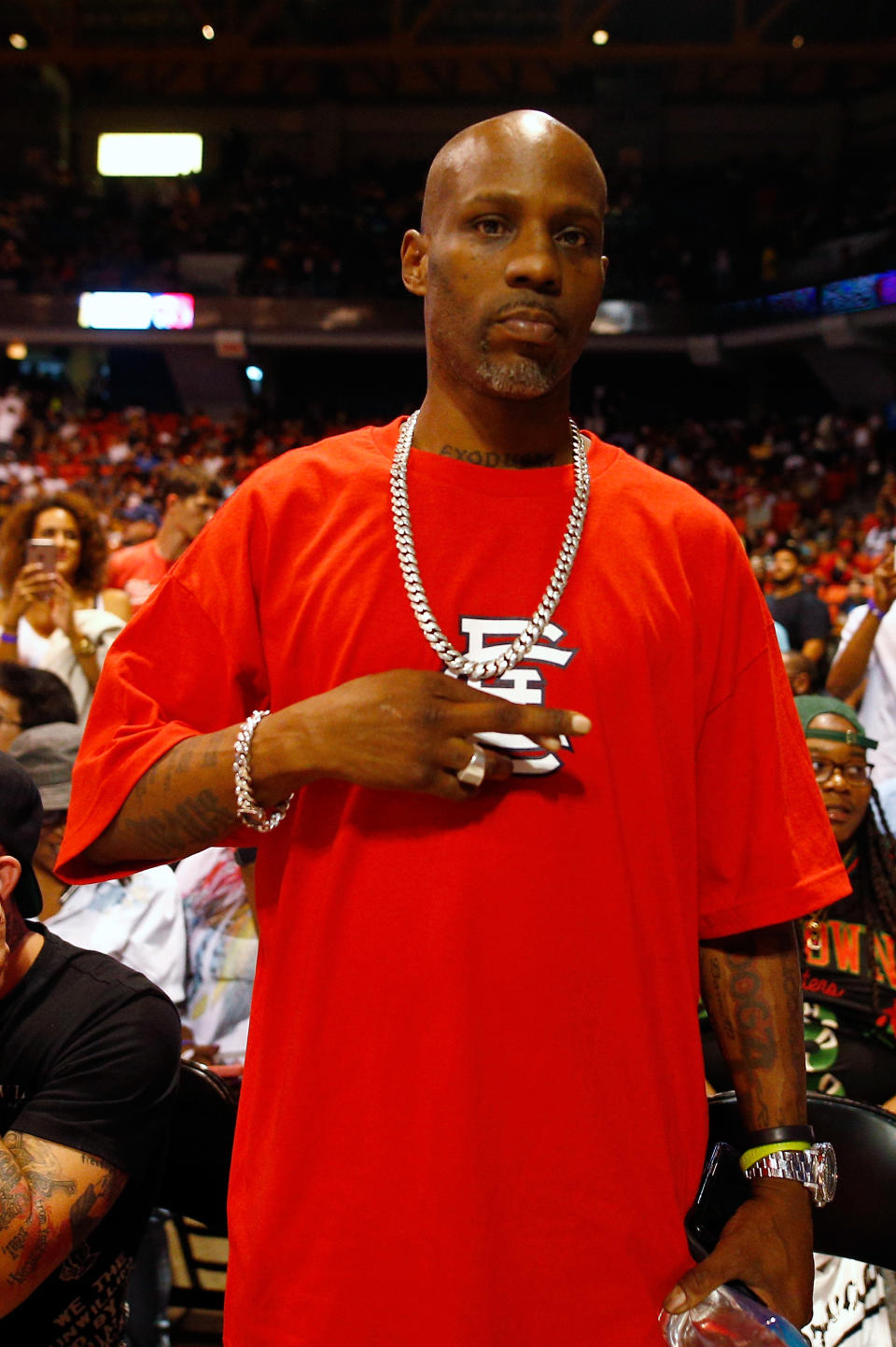 CHICAGO, IL – JULY 23: Rapper DMX poses for a photo during week five of the BIG3 three on three basketball league at UIC Pavilion on July 23, 2017 in Chicago, Illinois. (Photo by Michael Hickey/BIG3/Getty Images)