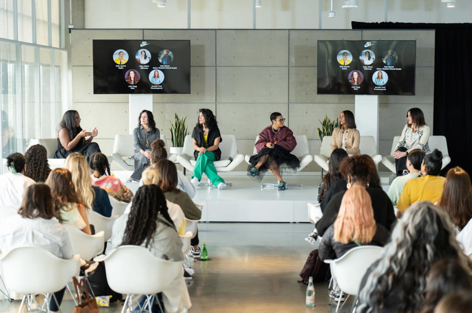 <p>Then back at LAHQ, Karie Conner, VP/GM of Nike North America Kids, led a panel of women-owned retail partners and pillars of their communities, featuring Sally Aguirre of <a href="https://www.instagram.com/sallys_shoes/?hl=en" rel="nofollow noopener" target="_blank" data-ylk="slk:Sally's Shoes" class="link ">Sally's Shoes</a> in Los Angeles, Abby Albino of <a href="https://www.instagram.com/makeway.co/?hl=en" rel="nofollow noopener" target="_blank" data-ylk="slk:Makeway" class="link ">Makeway</a> in Toronto, Beth Birkett of <a href="https://www.instagram.com/bephiesbeautysupply/?hl=en" rel="nofollow noopener" target="_blank" data-ylk="slk:Bephie's Beauty Supply" class="link ">Bephie's Beauty Supply</a> in Los Angeles, Jennifer Ford of <a href="https://www.instagram.com/premiumgoodshtx/?hl=en" rel="nofollow noopener" target="_blank" data-ylk="slk:Premium Goods" class="link ">Premium Goods</a> in Houston and Julie Hogg of <a href="https://www.instagram.com/wishatl/?hl=en" rel="nofollow noopener" target="_blank" data-ylk="slk:Wish" class="link ">Wish</a> in Atlanta.</p>
