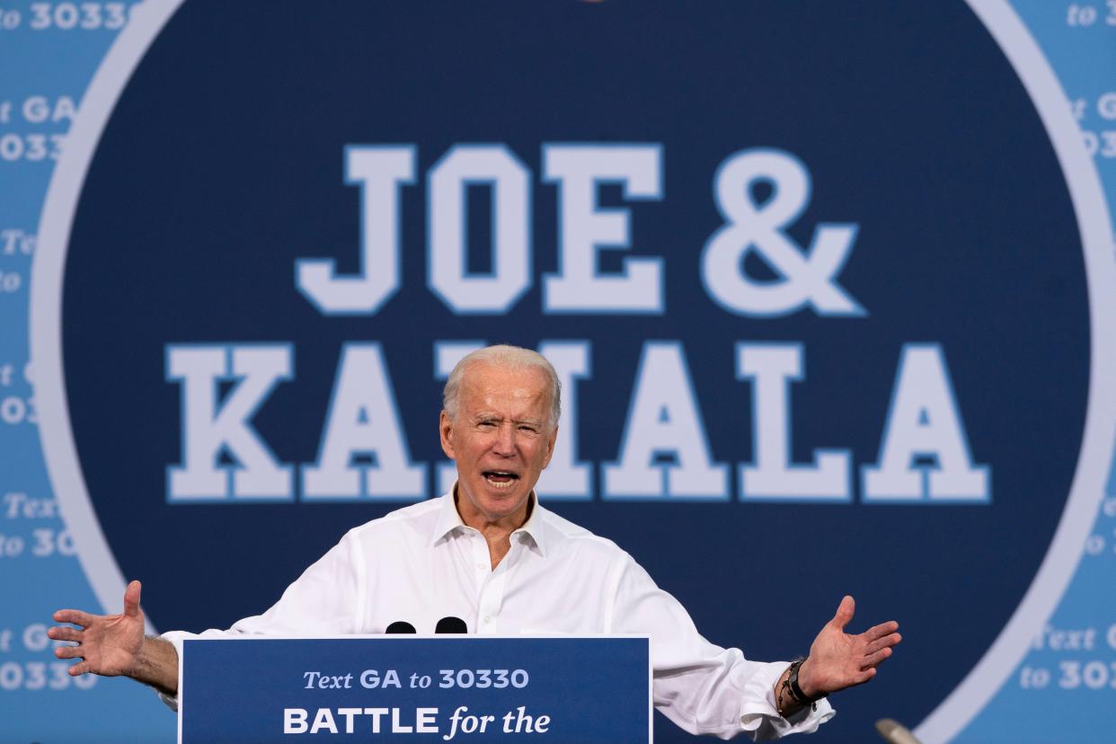 <p>Joe Biden on the trail in Atlanta, Georgia</p> (Getty Images)