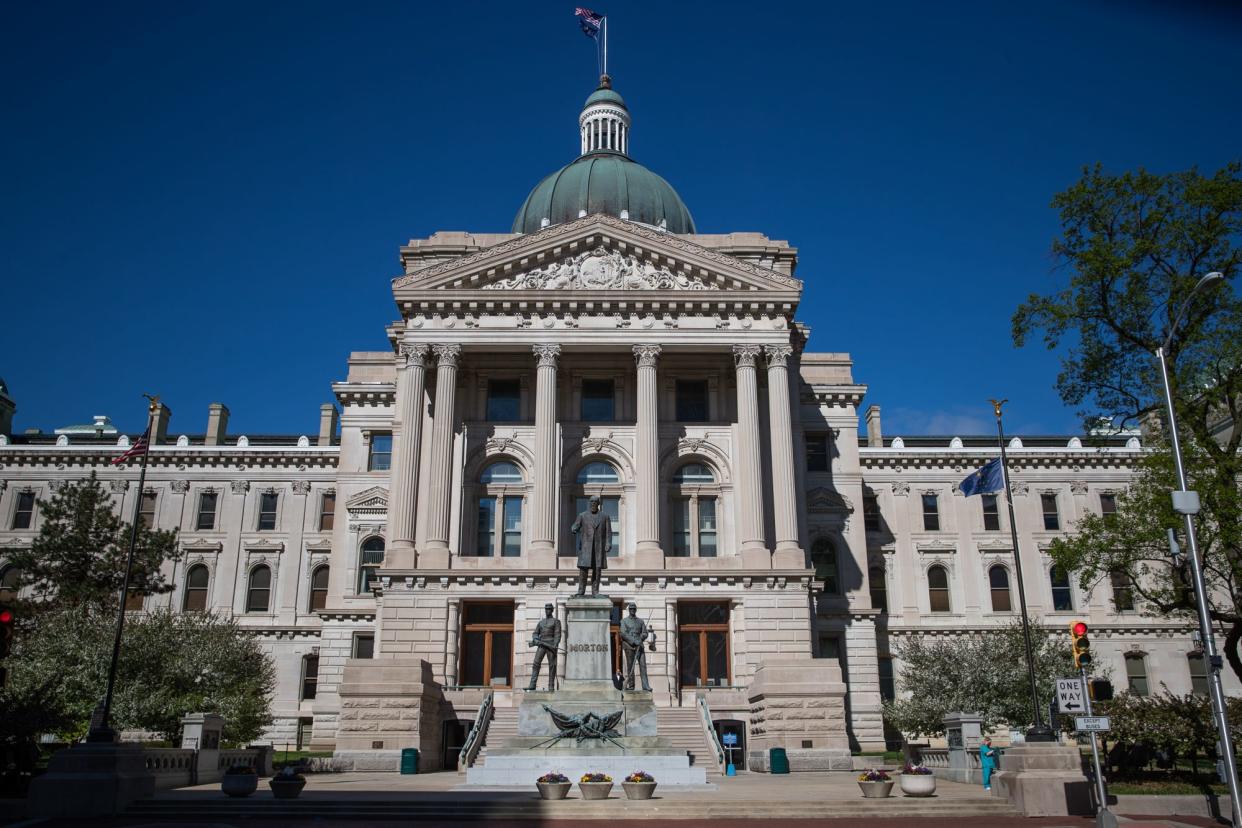 The Indiana Statehouse.