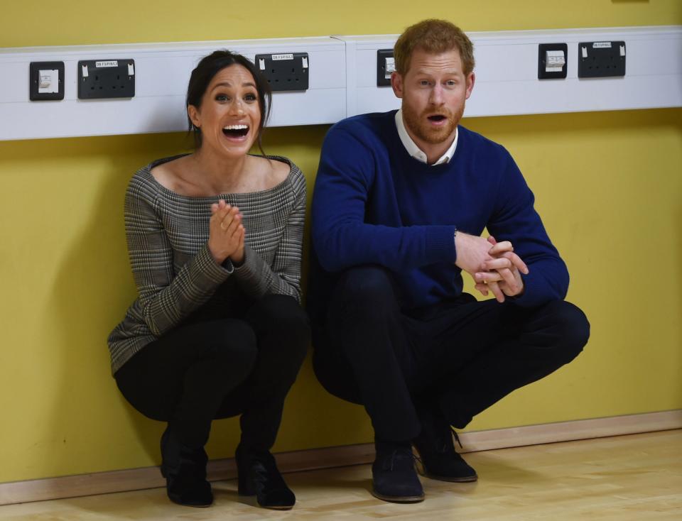 Prince Harry and Meghan Markle at an event