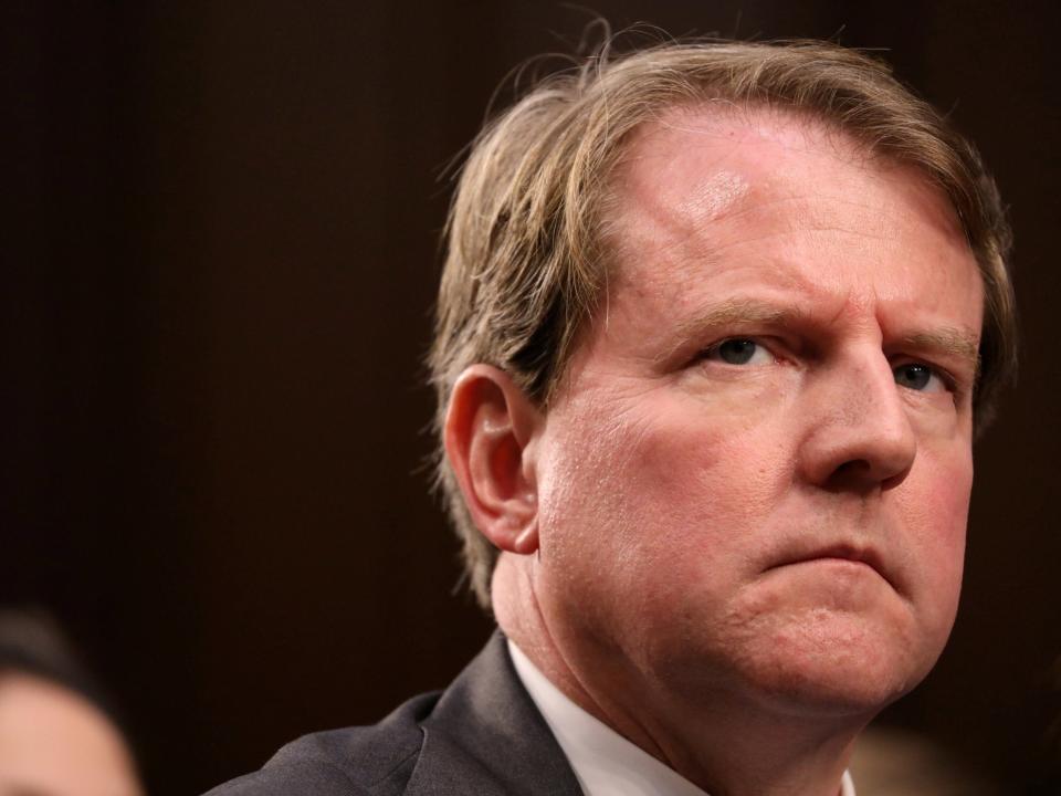 Donald Trump has told Don McGahn, the former White House counsel, to ignore a congressional subpoena from Democrats, and to skip a planned hearing this week.The reports that the president instructed the former White House lawyer to do so come as Mr Trump and House Democrats have clashed over the Russia investigation report compiled by special counsel Robert Mueller.Democrats have sought witness testimony from individuals like Mr McGahn, and have demanded that the Justice Department hand over the full Mueller report alongside all of its underlying evidence.The White House, meanwhile, has largely resisted those efforts, and Mr Trump has repeatedly insisted that the report exonerated him — which it specifically did not do.The president’s ask of Mr McGahn to resist the subpoena will likely mean that Democrats will vote to hold him in contempt, which Judiciary Committee chairman Jerry Nadler pledged to do last week when confronted with the prospect the witness would snub him. But being charged with contempt could be a smaller price to pay for Mr McGahn, who could risk his career in Republican politics if he does not heed Mr Trump’s demands. Plus, his Washington law firm could be impacted if Mr Trump begins to urge his allies to withhold their business.The portions of the Mueller report that have been released indicate that Mr McGahn was a key witness for the special counsel’s office, and cited him more than any other witness in the portion discussing whether Mr Trump attempted to obstruct justice.Mr McGahn, during interviews with Mr Mueller’s team, detailed several instances in which Mr Trump attempted to use his position to protect himself from the Russia inquiry. In at least one instance, Mr Trump attempted to get Mr Mueller fired.