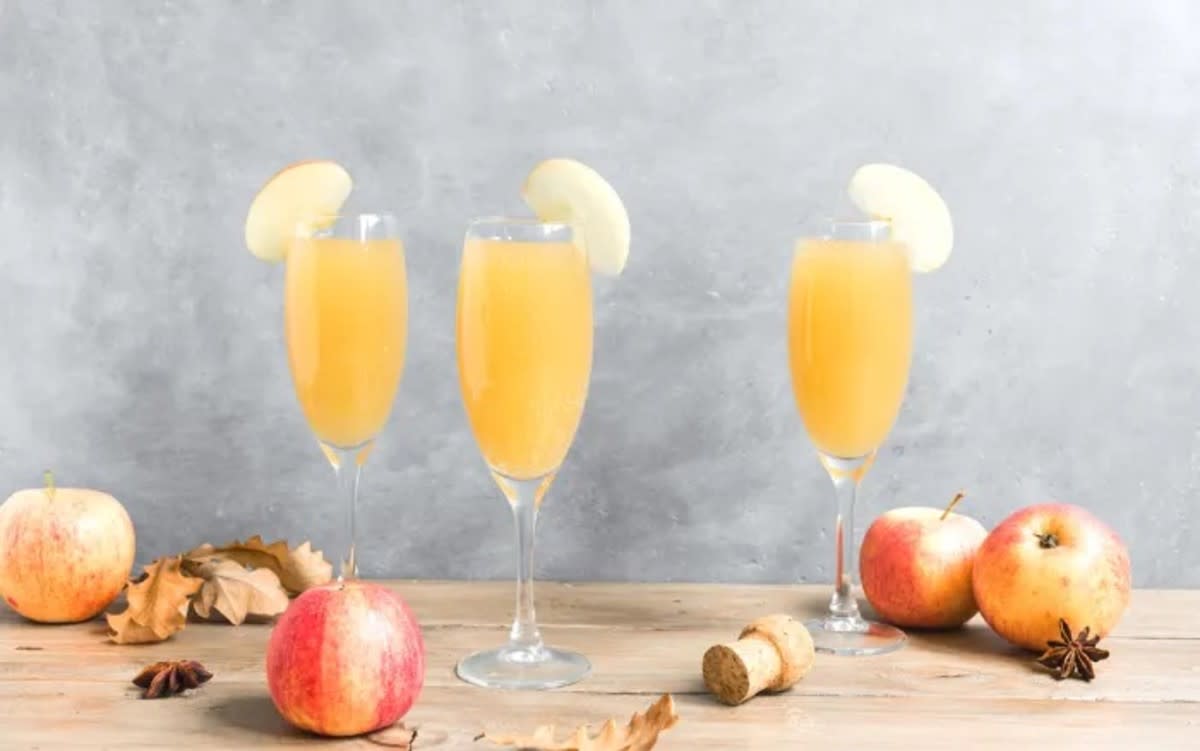 <p>La Marca Prosecco</p><p>It's like warm apple cider, but for grown-ups!</p><p><strong>Get the recipe: <a href="https://parade.com/1134997/solanahawkenson/toast-the-end-of-2020-with-a-bubbly-prosecco-apple-cider-cocktail/" rel="nofollow noopener" target="_blank" data-ylk="slk:Prosecco Apple Cider Cocktail;elm:context_link;itc:0;sec:content-canvas" class="link rapid-noclick-resp">Prosecco Apple Cider Cocktail</a></strong></p>