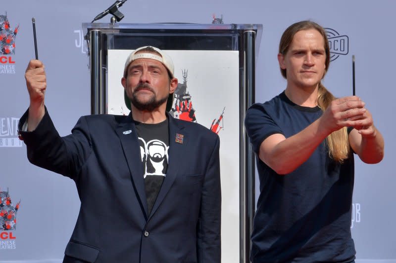 Actors Kevin Smith (L) and Jason Mewes are joining friends and fans for Jay & Silent Bob Cruise Askew in February. File Photo by Jim Ruymen/UPI
