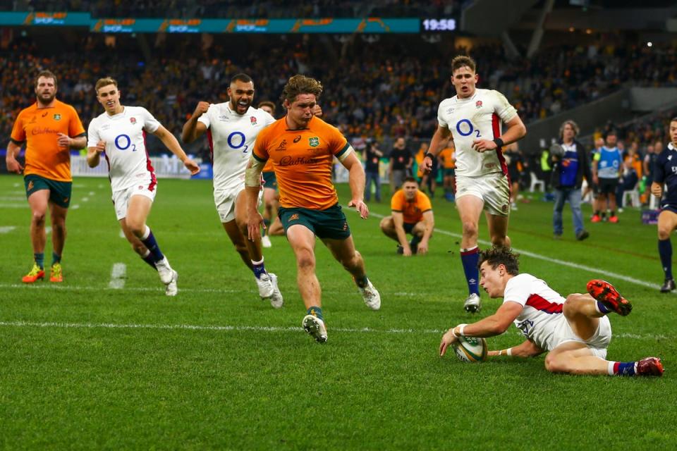 Henry Arundell scored one and made another for England (Gary Day/AP) (AP)