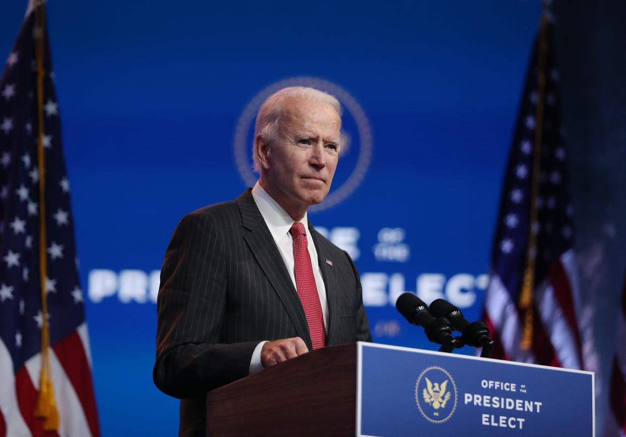 Joe Biden says it is 'hard to fathom’ how Donald Trump thinks as he branded his bid to overturn the election ‘outrageous’ (Getty Images)