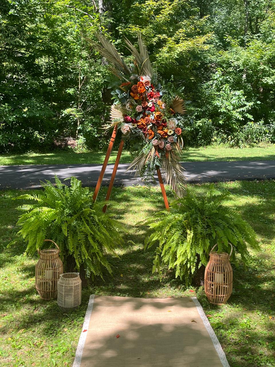 A dried flower display by MS Blooms Collective.