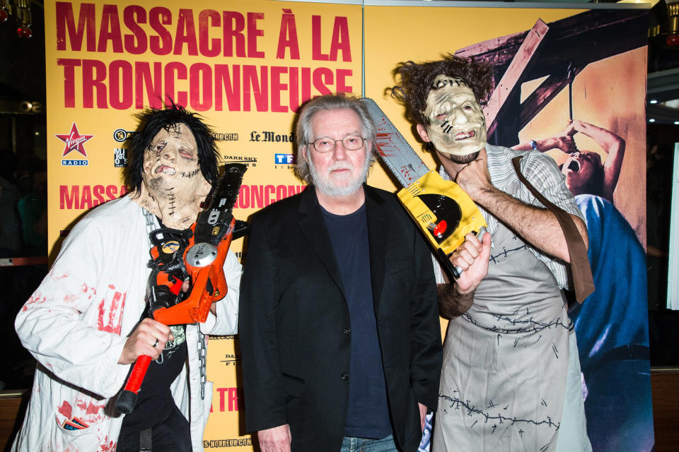 Tobe Hooper attends the Texas Chain Saw Massacre screening for the film's 40th anniversary in Paris on September 23, 2014. (Photo by Victor Boyko/Getty Images)