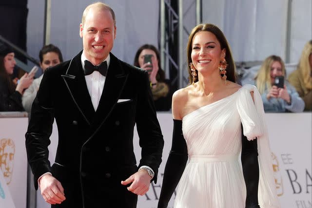 Chris Jackson/Getty Prince William and Kate Middleton at the BAFTAs 2023