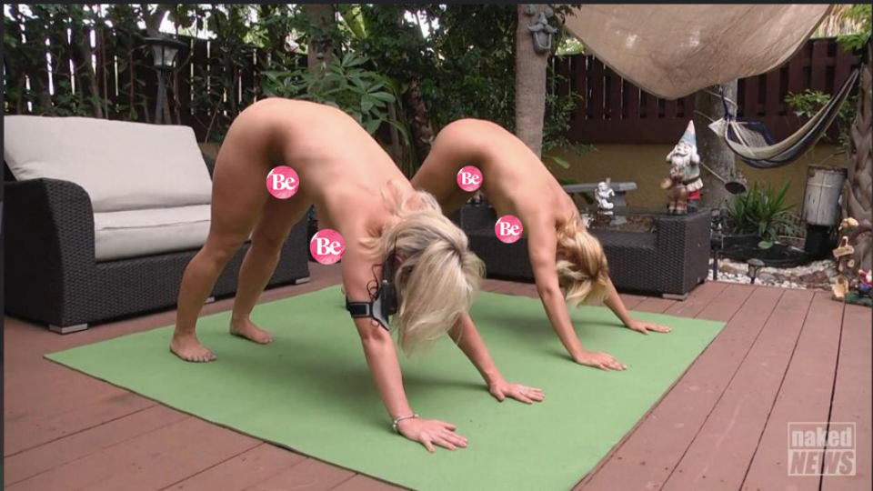They even did a downward dog position at one stage. Photo: Naked News