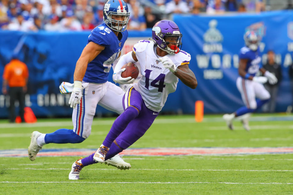 Stefon Diggs clarifies that he was frustrated with losing, not with his role on the Vikings. (Photo by Rich Graessle/Icon Sportswire via Getty Images)