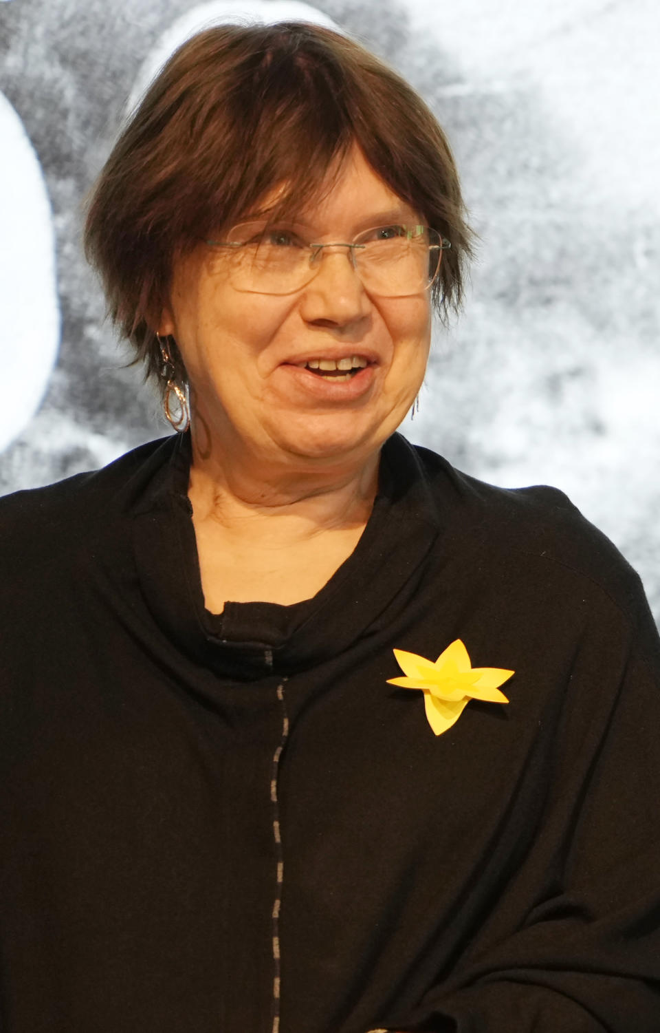 Barbara Engelking, a Polish researcher of the Holocaust, attends a news conference about an exhibition on Jews in the Warsaw ghetto at the POLIN Museum of the History of Polish Jews in Warsaw, Poland, on April 13, 2023. Scholars and historical institutions from around the world are coming to the defense of Engelking, who is under fire from her country's authorities after saying that Poles could have done more to help Jews during the Holocaust. (AP Photo/Czarek Sokolowski)