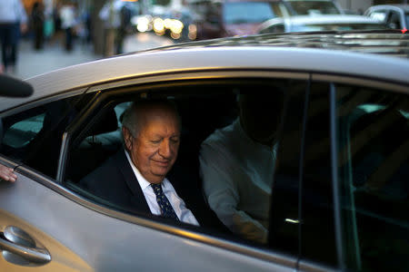 Former Chile's president and center-left presidential candidate Ricardo Lagos is seen after dropping out his presidential campaign, in Santiago, April 10, 2017. REUTERS/Ivan Alvarado