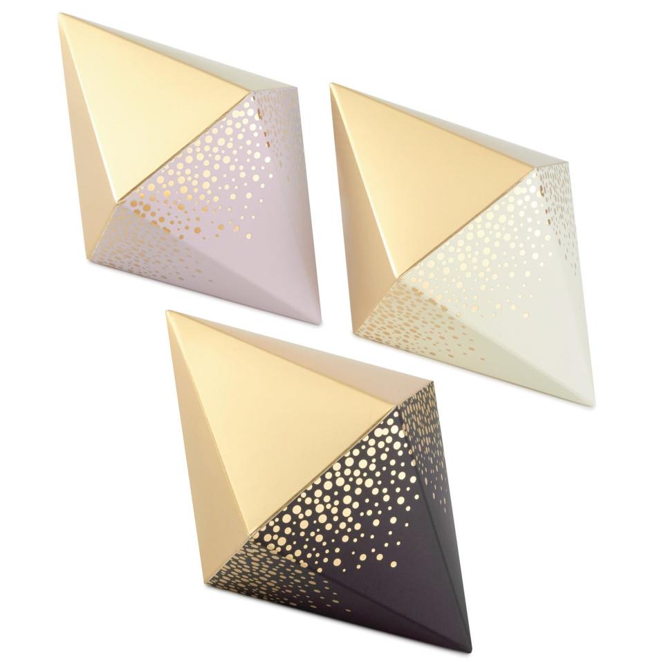 7) Hallmark Champagne Bubbles Prism Favor Boxes 3-Pack