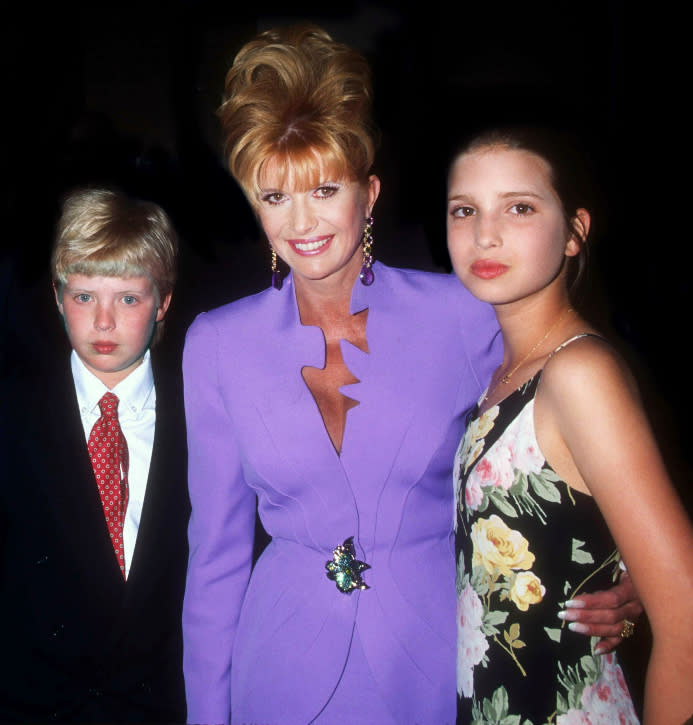 Eric Trump, Ivana Trump, Ivanka Trump in 1995.Photo By John Barrett/PHOTOlink - Credit: John Barrett/PHOTOlink/AP Photo.