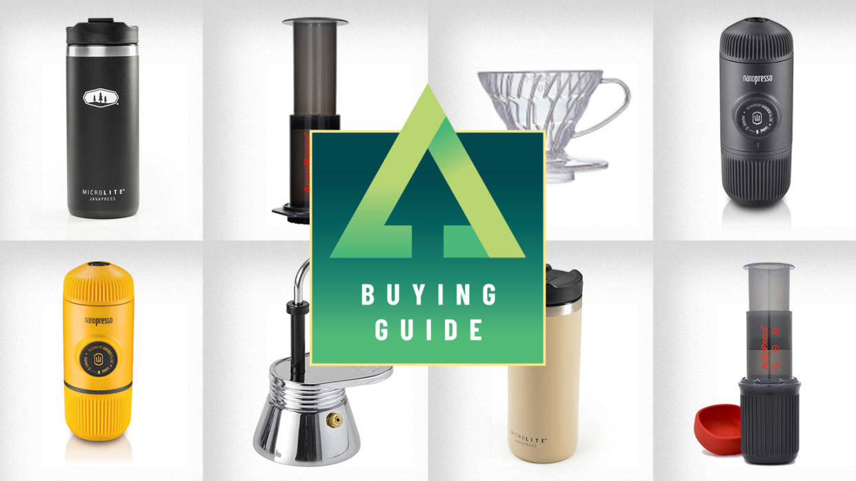  Collage of the best camping coffee makers 