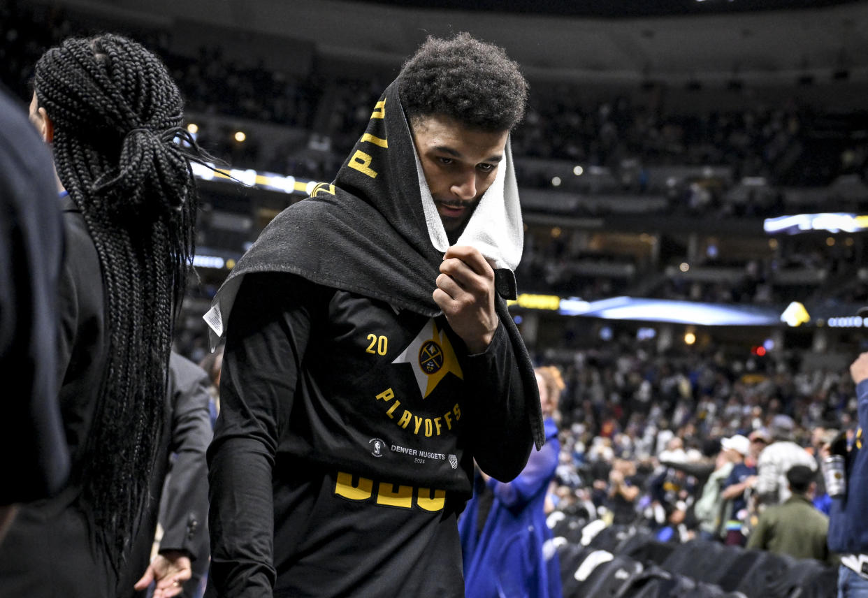 Jamal Murray was fined $100,000 by the league this week for throwing things onto the court in the Nuggets' loss to the Timberwolves on Monday. (AAron Ontiveroz/The Denver Post)