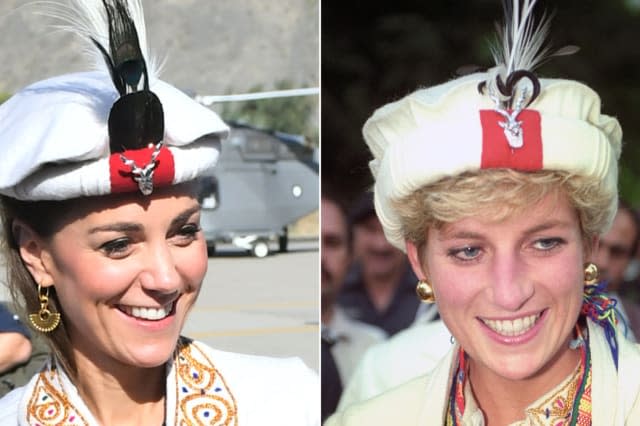 Kate follows in Diana's footsteps with hat in the mountains of Pakistan