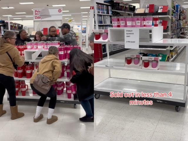 Rose-hued Stanley cups trigger a frenzy among Target shoppers