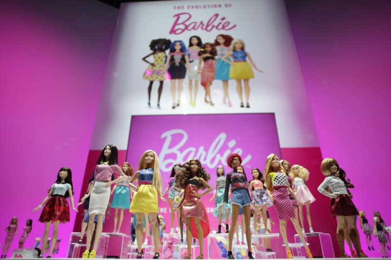 Barbie Dolls by Mattel are on display at the 113th North American International Toy Fair at the Jacob K. Javits Convention Center in New York City on February 13, 2016. On March 9, 1959, Barbie, which became a perennially popular doll, made its debut in stores. Celebrate Barbie at 25, 30, and 50. File Photo by John Angelillo/UPI