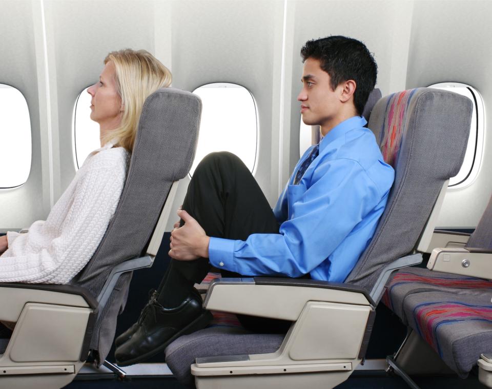 If you recline your airplane seat, you'll probably end up in someone's lap. Literally.