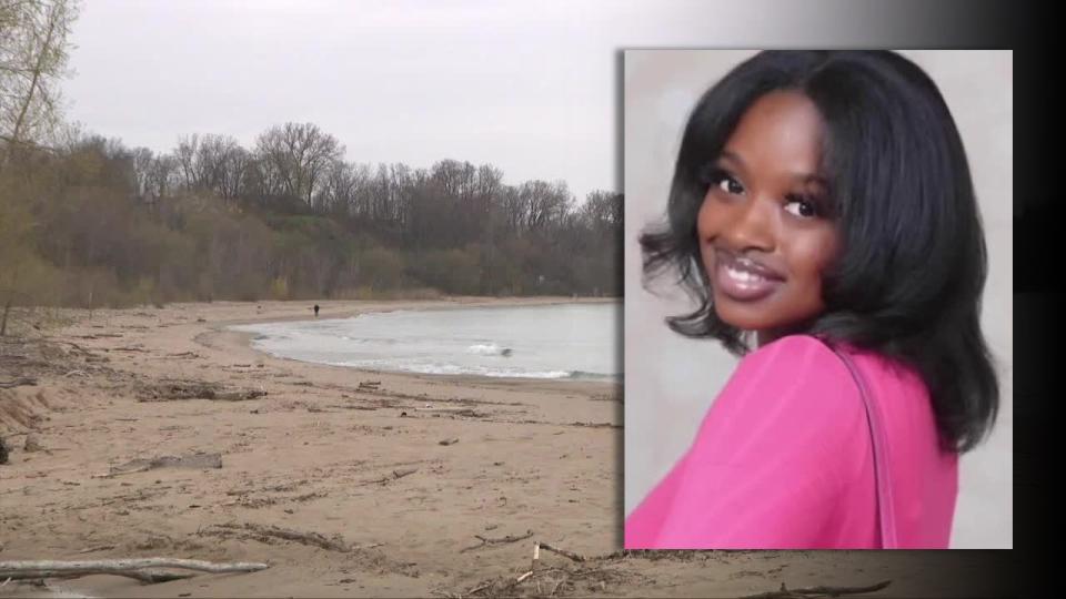 <div>South Milwaukee beach where remains believed to be Sade Robinsons were found</div>