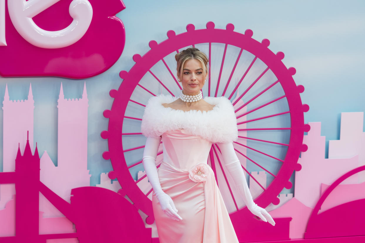 LONDON, UNITED KINGDOM - JULY 12: Margot Robbie attends the European premiere of 'Barbie' at the Cineworld Leicester Square in London, United Kingdom on July 12, 2023. (Photo by Wiktor Szymanowicz/Anadolu Agency via Getty Images)