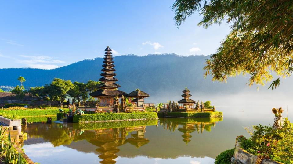 Ulun Danu Bratan Temple at sunrise, Bali, Indonesia