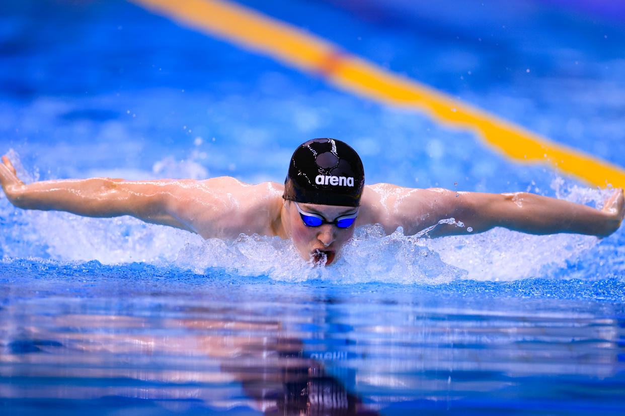 Ed Mildred competing at the Ponds Forge International Sports Centre, Sheffield