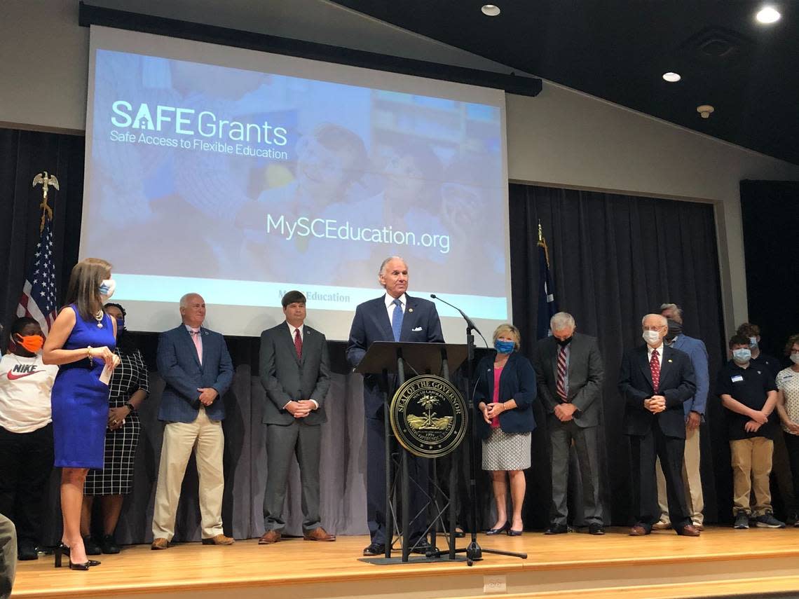 In 2020, SC Gov. Henry McMaster announced he intended to award $32 million in coronavirus relief funds to parents of private school children to help out in tuition. The state Supreme Court later ruled the tuition grants were unconstitutional.