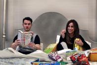 <p>In April 2016, the Jonas Brothers singer shared a photograph on his Instagram of him reading a parenting book while his pregnant wife was surrounded by snacks in bed. </p><p>'Preparing for baby number two!,' he captioned the post. </p><p><a href="https://www.instagram.com/p/BEpOvB1j-T4/" rel="nofollow noopener" target="_blank" data-ylk="slk:See the original post on Instagram;elm:context_link;itc:0;sec:content-canvas" class="link ">See the original post on Instagram</a></p>