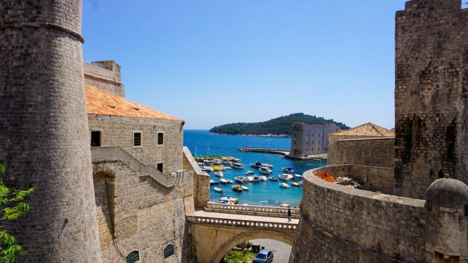 View of sea from Old Town Dubrovnik