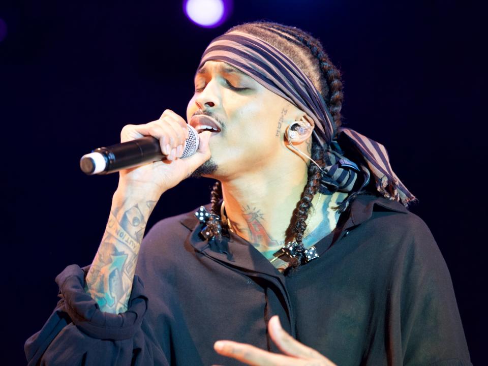 Record Producer August Alsina performs at the Los Angeles Soul Music Festival at Exposition Park on July 14, 2017 in Los Angeles, California.