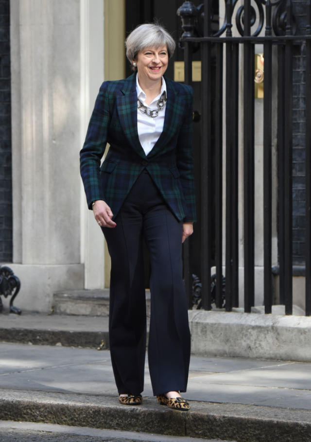 British Prime Minister Claims Her Shoes Inspired a Woman to Go Into Politics.  Twitter's Not Convinced.