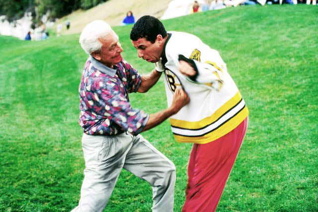 Everett Collection Bob Barker and Adam Sandler in 'Happy Gilmore'