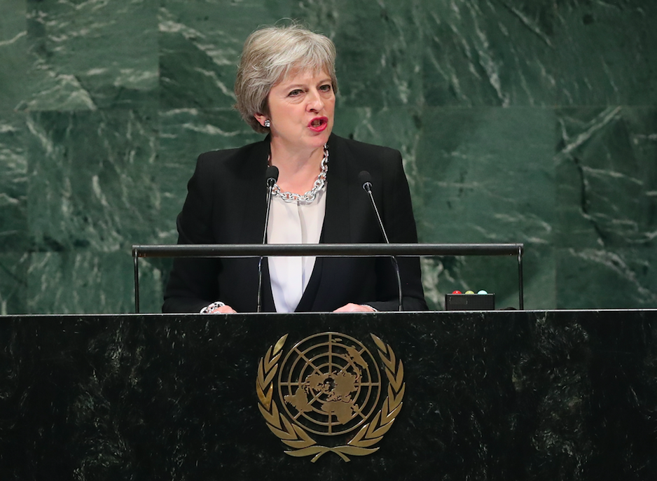 <em>The Prime Minister tried to reassure those worried about Brexit during her speech to the UN (Getty)</em>