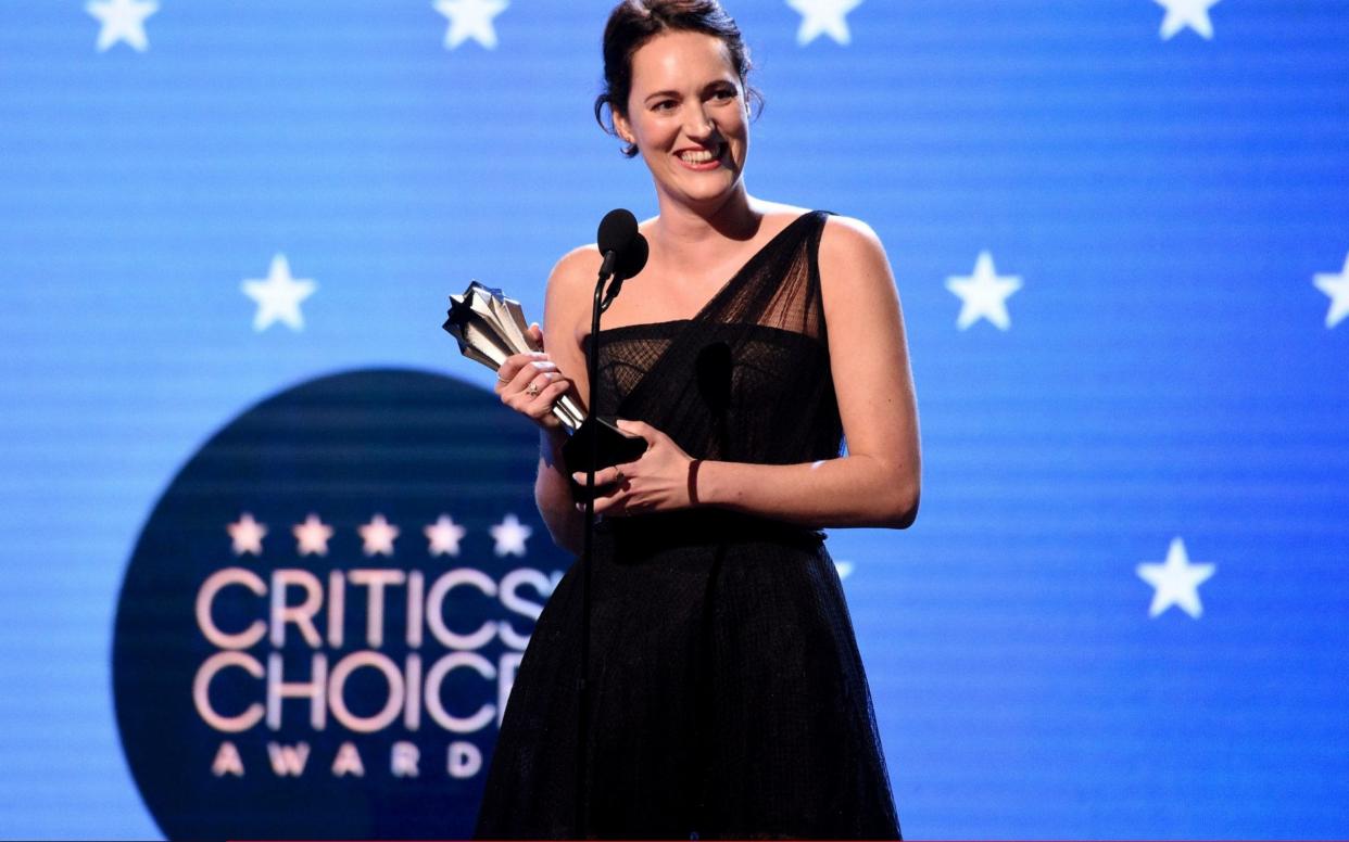 Phoebe Waller-Bridge on stage at the Critics' Choice awards in Santa Monica - Getty Images North America