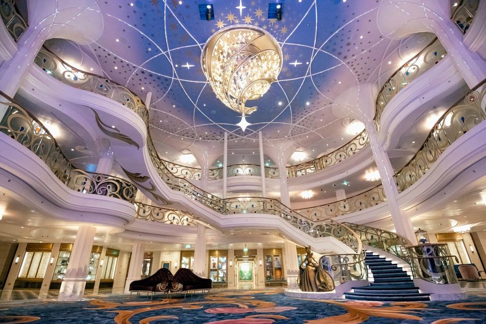 The Grand Hall on board the Disney Wish