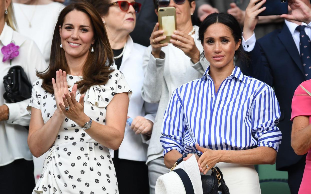 In her interview with the Sussexes, Oprah brought up Meghan's trip to Wimbledon with Kate - Heathcliff O'Malley/The Telegraph