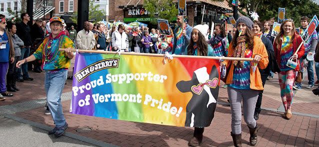 Ben & Jerry's at a gay pride march in Vermont. Source: Supplied