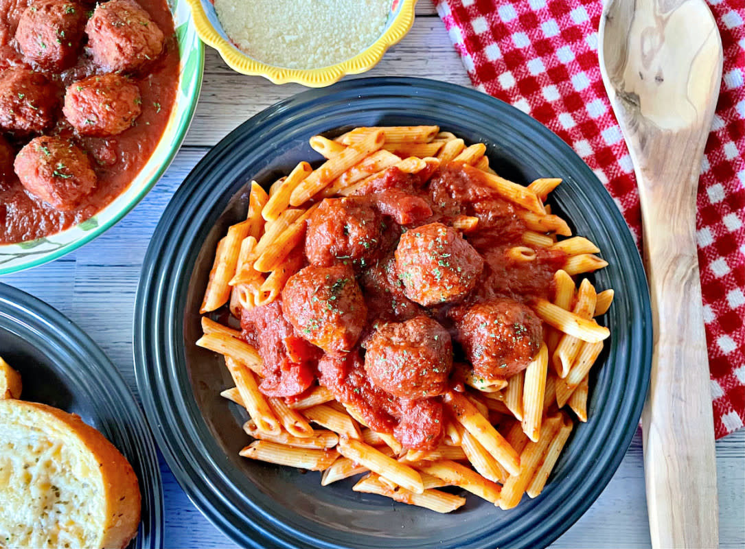 <p>Krista Marshall</p><p>Serve these flavorful meatballs over pasta or in a hoagie for a killer sandwich.</p><p><strong>Get the recipe: <a href="https://parade.com/1285746/kristamarshall/crock-pot-italian-meatballs/" rel="nofollow noopener" target="_blank" data-ylk="slk:Crock Pot Italian Meatballs;elm:context_link;itc:0;sec:content-canvas" class="link rapid-noclick-resp">Crock Pot Italian Meatballs</a></strong></p>