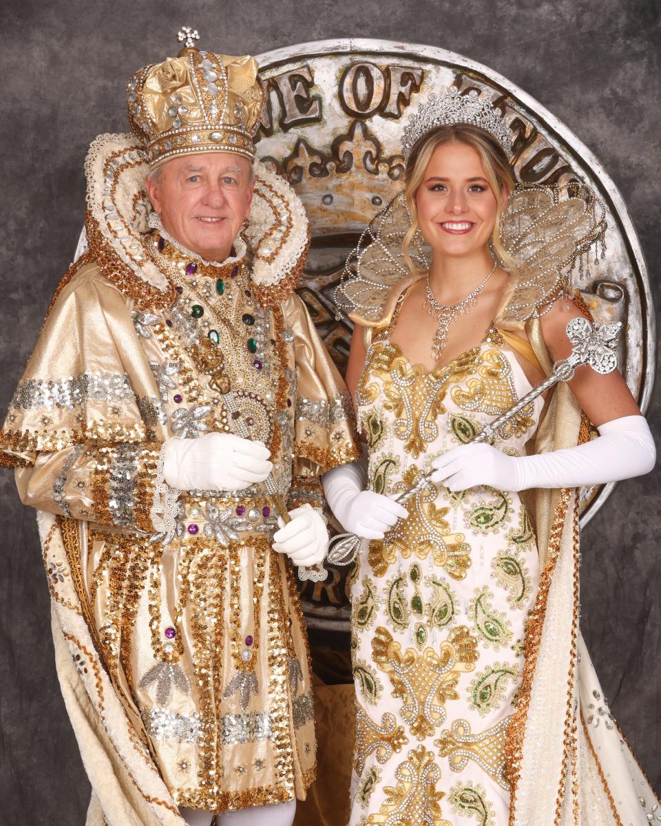 The Mystic Krewe of Zeus crowned its 2024 king and queen at the historic Saenger Theater in Hattiesburg. The king and queen were announced as James Sparkman Walker and Caroline Adele Azar.