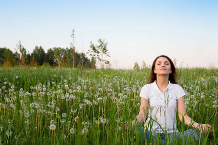 Feeling tense? This breathing exercise can help you feel calm and in control. Sit comfortably, hands resting on your belly button. Take a deep breath in for a count of three, feeling your belly expand. Hold for five seconds, then exhale for seven seconds, pulling your tummy toward your spine. Continue for three minutes.<br><br>Related: <a rel="nofollow" href="http://au.lifestyle.yahoo.com/prevention/health/galleries/photo/-/7888175/seven-foods-for-better-sex/7888176/" data-ylk="slk:7 Foods for Better Sex;elm:context_link;itc:0;sec:content-canvas" class="link ">7 Foods for Better Sex</a>