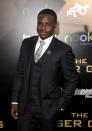 Dayo Okeniyi arrives at the world premiere of "The Hunger Games" in Los Angeles, California.